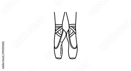 Ballet Shoes Dancing Feet Illustration.