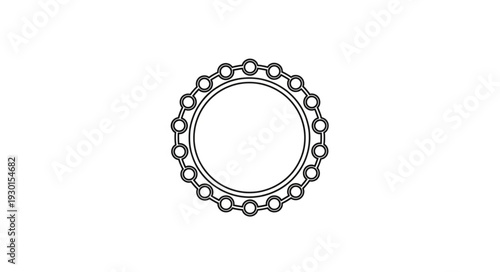 Bicycle Chainring Isolated on White.