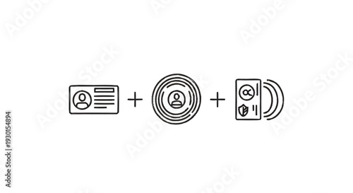 Identification Card and NFC Chip Technology Concept.