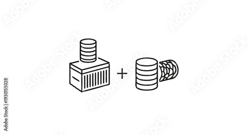Industrial pump and flexible hose connection diagram.