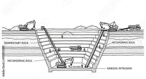 Ancient Greek Theater Cross Section Diagram.