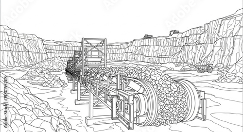 Ancient Stonehenge Landscape Illustration.