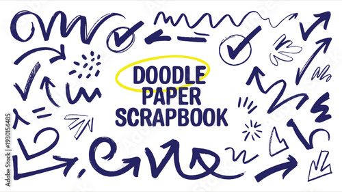 Hand-drawn Doodles and Arrows Collection for Scrapbooking and Design