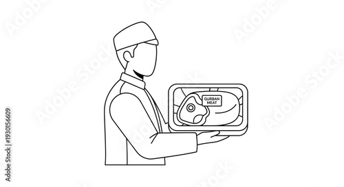 Man holding packaged raw fish in hands.