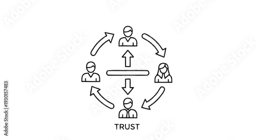 Interconnected People Illustrating Trust and Collaboration in a Network.