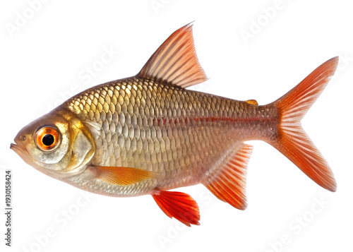 Fish, aquatic, animal, red, fins, scales, isolated on transparent background