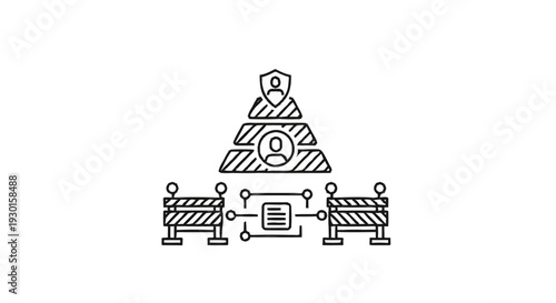Hierarchical Structure with Security and Roadblocks.