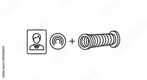 Illustration of a person icon, a Wi-Fi symbol, and a spring.