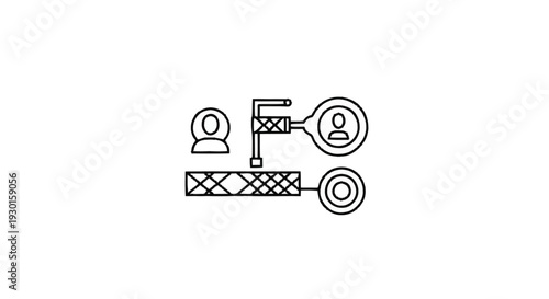 Human Resources Management and Recruitment Process Icon.
