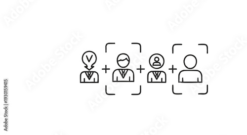 Human Resources Recruitment and Selection Process Icons.