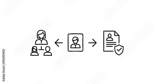 Human Resources Process Flow Chart Icons.
