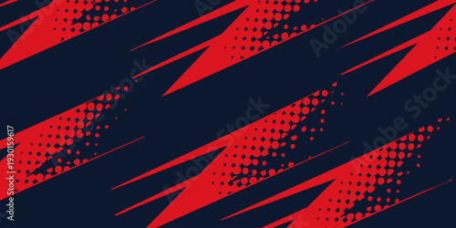Dynamic red lightning bolts on dark background, abstract energy illustration, diagonal pattern, vibrant, graphic design
