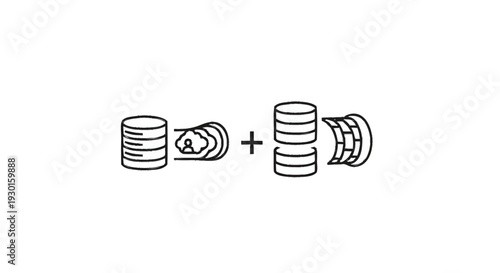 Illustration of coins and a hamster representing savings.