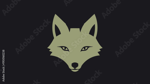 Minimalist illustration of a fox head in profile view.