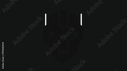Minimalist Outline of a Computer Mouse on Black Background.
