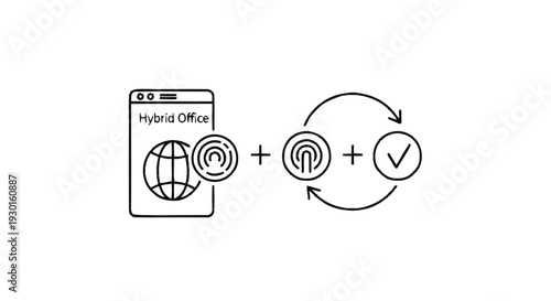 Hybrid Office Concept with Biometric Security and Verification.