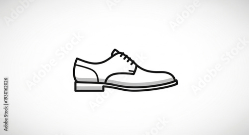 Black and White Shoe Illustration.