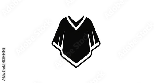 Black Baseball Jersey Vector Icon.