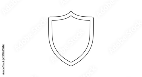 Shield Icon Outline, Security Symbol, Protection Emblem, Safety Emblem, Guarantee Emblem