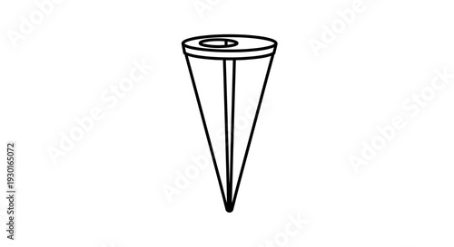 Simple cone stake icon, isolated on white background, vector illustration
