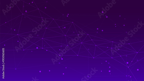 Abstract geometric background with purple gradient and connected lines
