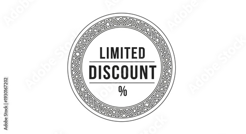 Limited Discount Stamp: Special Offer, Sale Badge, Retail Promotion, Marketing Icon