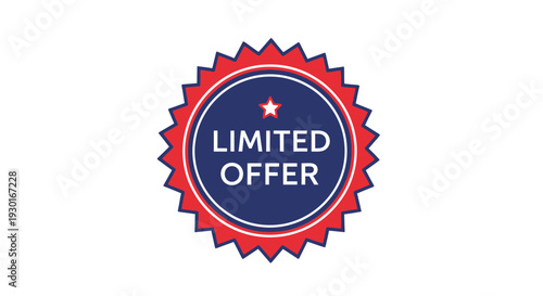 Limited Offer Badge - Special Deal, Discount, Sale, Promotion, Marketing Icon