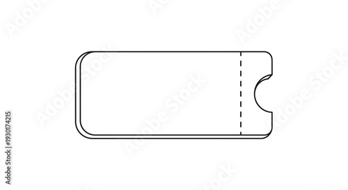 Blank Ticket Stub Cutout Design