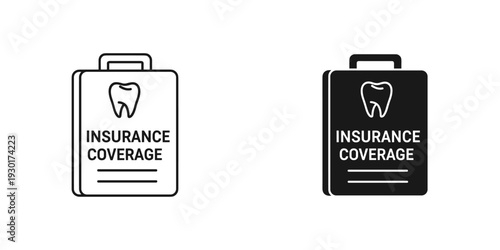 Dental insurance coverage concept with tooth icons on luggage tags for healthcare travel and financial protection