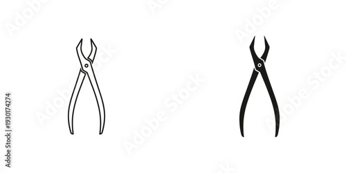 Stainless steel scissors pair open closed isolated white background professional cutting tool craft sewing