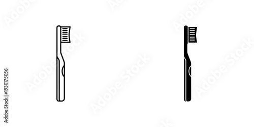 Electric toothbrushes black and white standing isolated on clean background dental hygiene oral care