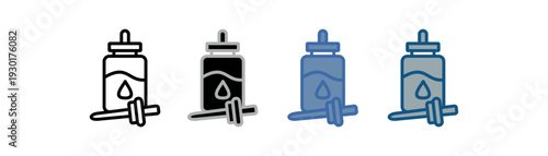 
serum icon set multiple style collection with serum design