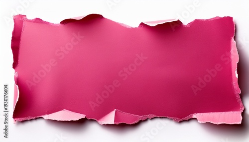 Wallpaper Mural Blank Pink Paper With Rough Torn Edges Isolated On White Background Torontodigital.ca