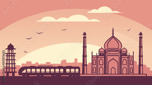 Indian Metro Skyline Vector