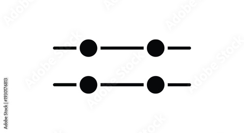 Vector illustration graphic design showing simple black slider controls 