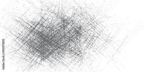 Dense, overlapping gray scratches create a chaotic texture on a white background, perfect for conveying damage or intensity.