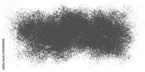 Dark gray spray paint splatter and grunge texture, abstract artistic background with a rough, textured feel.