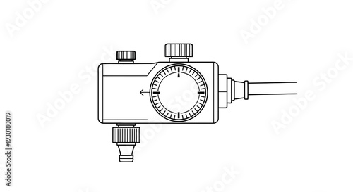 Watering Timer Device with Dial and Hose Connector for Garden Irrigation