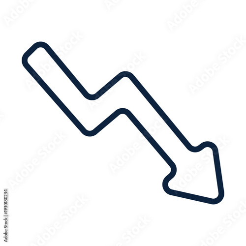 Downward trend arrow