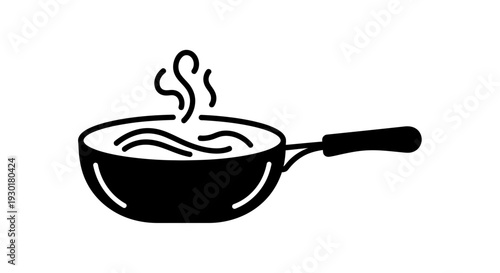 Steaming Pot Icon: Cooking, Boiling Water, and Culinary Heat