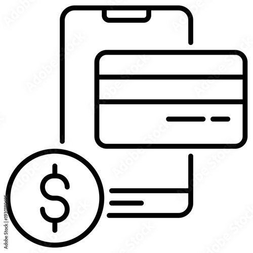 Online Payment icon in line style, suitable for finance, banking, ecommerce concept illustrations