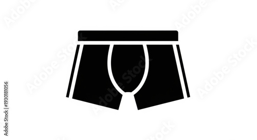 Black Mens Boxer Shorts Illustration.
