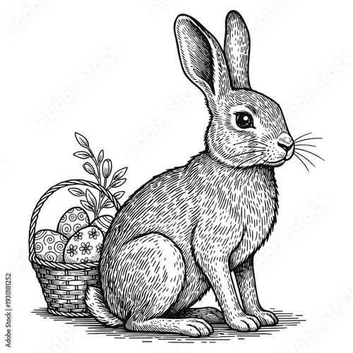 Easter bunny vector illustration