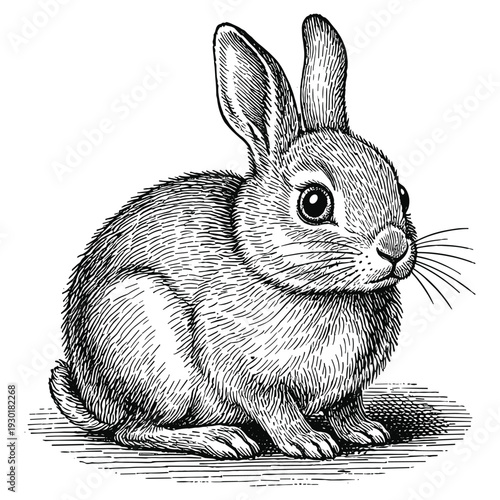 Sitting bunny vector illustration