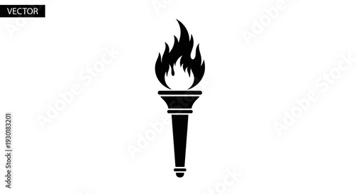 Torch Icon Vector Illustration Design.