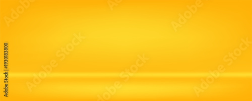 Yellow background abstract with Gradient in empty room studio, Yellow empty room studio gradient used for background.