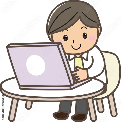 在宅ワークで快適に作業する男性｜テレワーク成功イメージ