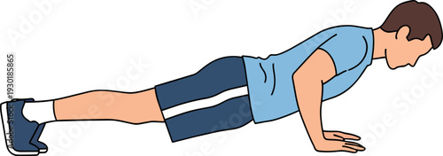 Man performing a push-up