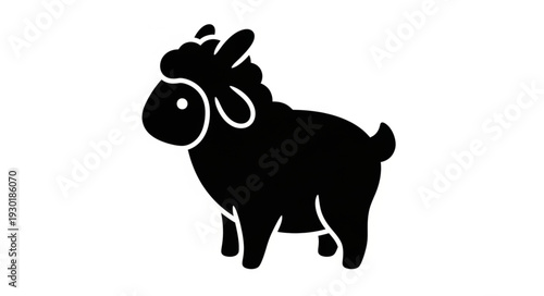 Black Silhouette of a Goat.