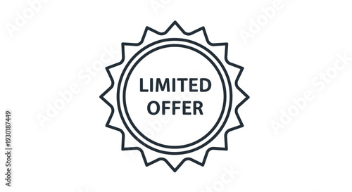 Limited Offer Stamp Icon - Special Deal, Sale Promotion, Marketing Badge